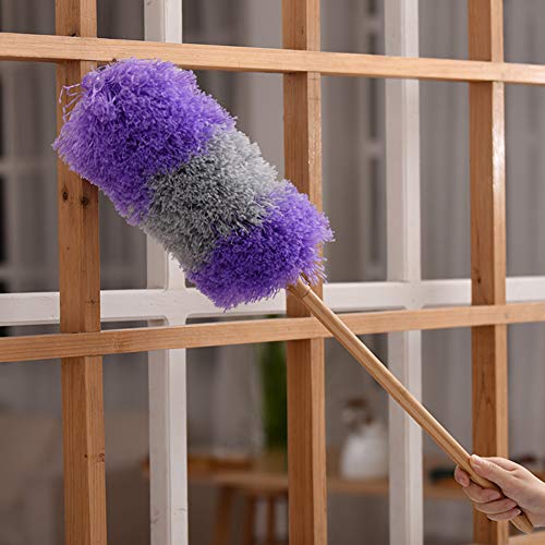 amAng Plumero de Microfibra con Plumero de Pluma, con Cabezal Flexible y Lavable, Limpiador de Polvo estático para Limpiar persianas, Cobweb, Coches