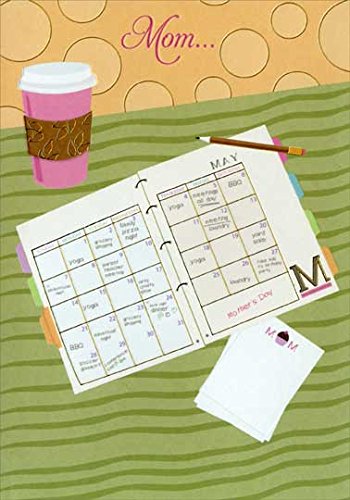 Designer Greetings Gold Foil Planner and Coffee Cup: Mom Mother's Day Card