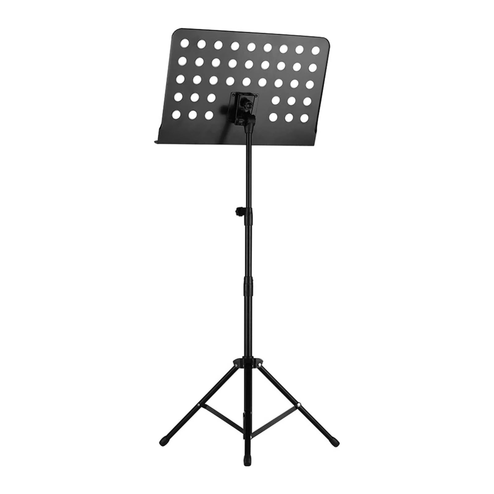 Notenständer Zusammenklappbarer Notenständer for Gitarre, Notenständer aus Aluminiumlegierung mit Tragetasche for Violine, Klavier, Gitarre Klapp-Notenständer(Type B Black)
