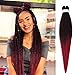 Produktbild Beyond Beauty EZ Braid Pre-Stretched Braiding Hair, 8Packs - 26 Zoll EZ Braid Professional Hair Yaki Textur Synthetische Haarverlängerungen(T1B-BUG)