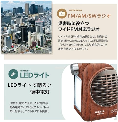 Gelielim ポータブルラジオ(3)