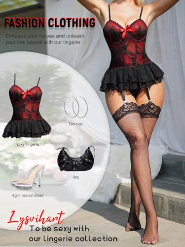 Image of Women Sexy Tights Fishnet Stockings Thigh High Lace Top Silicone Stay Up