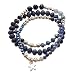 Produktbild Drei Armbänder - blauen und Champagner vergoldete Perlen mit einem Sternanhänger - Yori B04-05-07 von Bello London