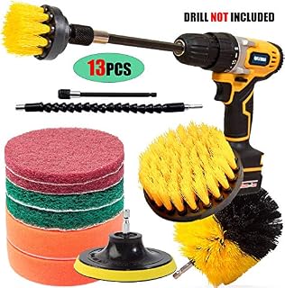 QILERUI Drill Power Brush Scrubber Cleaning Brush,13Pack All Purpose Bathroom Surfaces Shower Tile,Grout,Floor,Kitchen
