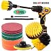 Produktbild QILERUI Bürstenaufsatz Bohrmaschine Set,13Pcs Alle Zweck Badezimmer Oberflächen Dusche Fliesen,Grout,Boden,Kitchen Oberfläche,Spin Brush mit 2 Teile Erweiterung Anlage