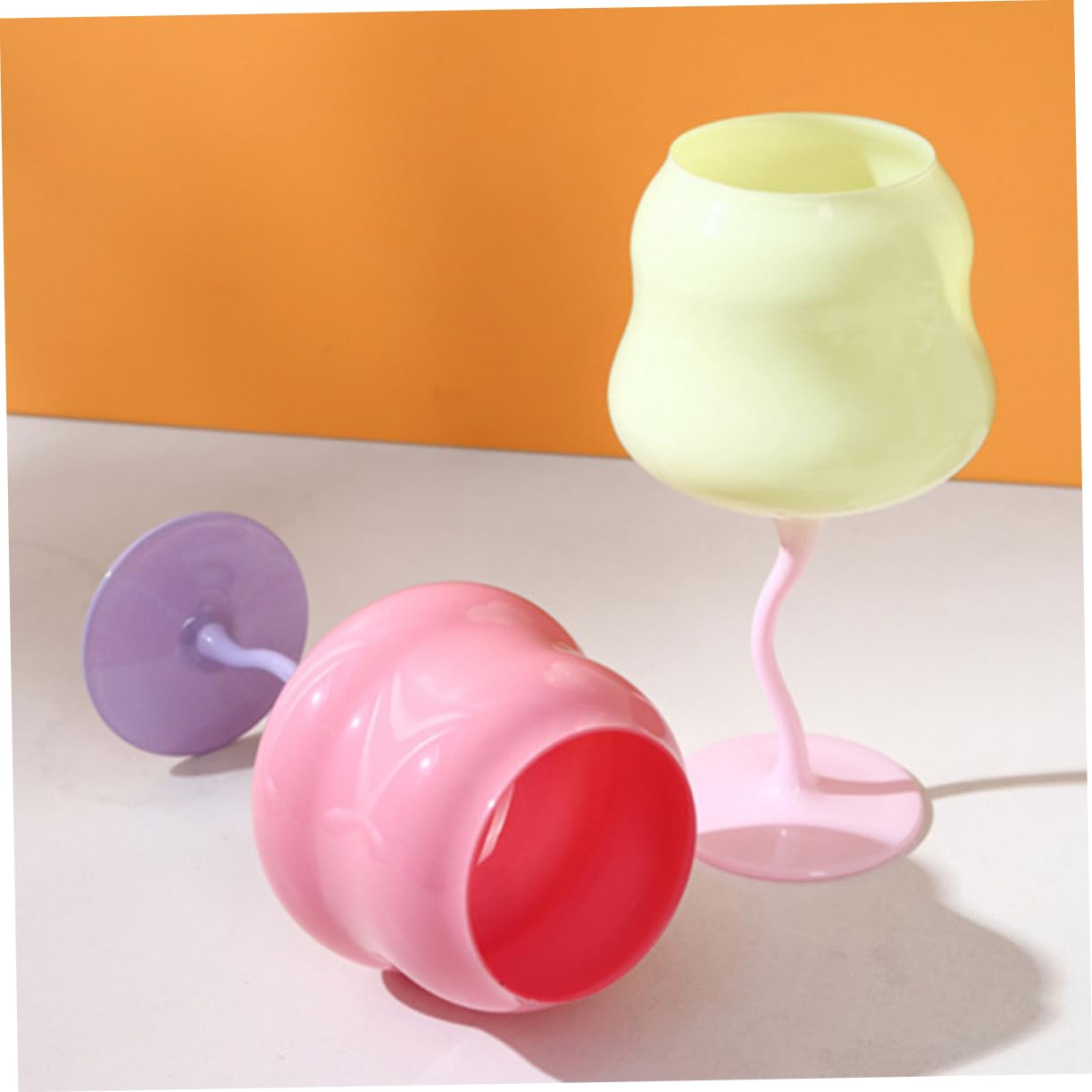 IMIKEYA 4 Piezas De Copa De Vino Copa De Bebidas Vaso De Martini Copas De Bar Decoración Colorida Copas De Bebidas Copas De Vino Reutilizables Copas De Vino Delicadas Copa De Bar