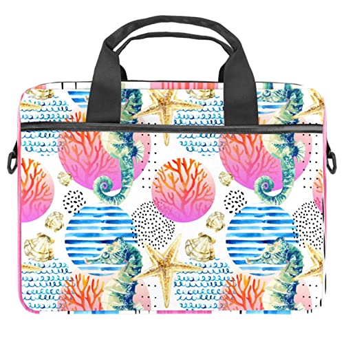 Sac d'ordinateur portable idéal pour le bureau et les cours motif récif marin