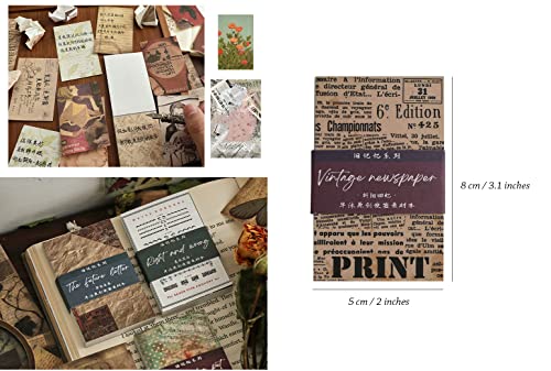 Laplbeke 480Pcs Vintage Scrapbooking Paper, Mini Aesthetic Scrapbook Paper Book For Journaling Supplies, Decorative Craft Paper Collage Bullet Junk Journal Planner (Retro) #TOP6