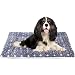 Mora Pets Ultra Soft Pet (Dog/Cat) Bed Mat with Cute Prints | Reversible Fleece Dog Crate Kennel Pad | Machine Washable Pet Bed Liner (30-Inch, Dark Blue)