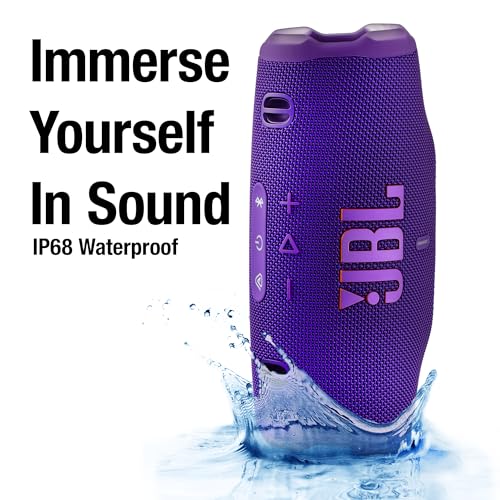 Image of JBL Charge 6 Portable Bluetooth Speaker (Purple) | IP68 Waterproof, DustProof, and DropProof, Outdoor Wireless Audio |28Hrs Playtime + Travel Case Bundle