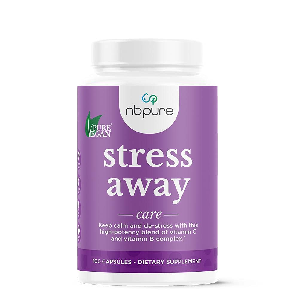 nbpure Stress Away All-Natural Stress Management Supplement Capsules, 100 Count