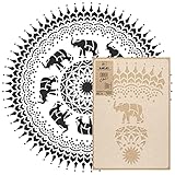 DIFFÉRENTES GRANDES TAILLES: Chaque motif de mandala est disponible dans au moins deux tailles, de M à XXL, avec des diamètres différents, de 59 cm à 220 cm, sur des feuilles de 43x64 cm ou 59x95 cm.