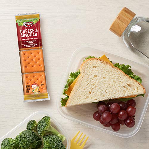 Keebler Sandwich Crackers, Single Serve Snack Crackers, Office And Kids Snacks, Cheese And Cheddar, 11Oz Tray (8 Packs) #TOP2