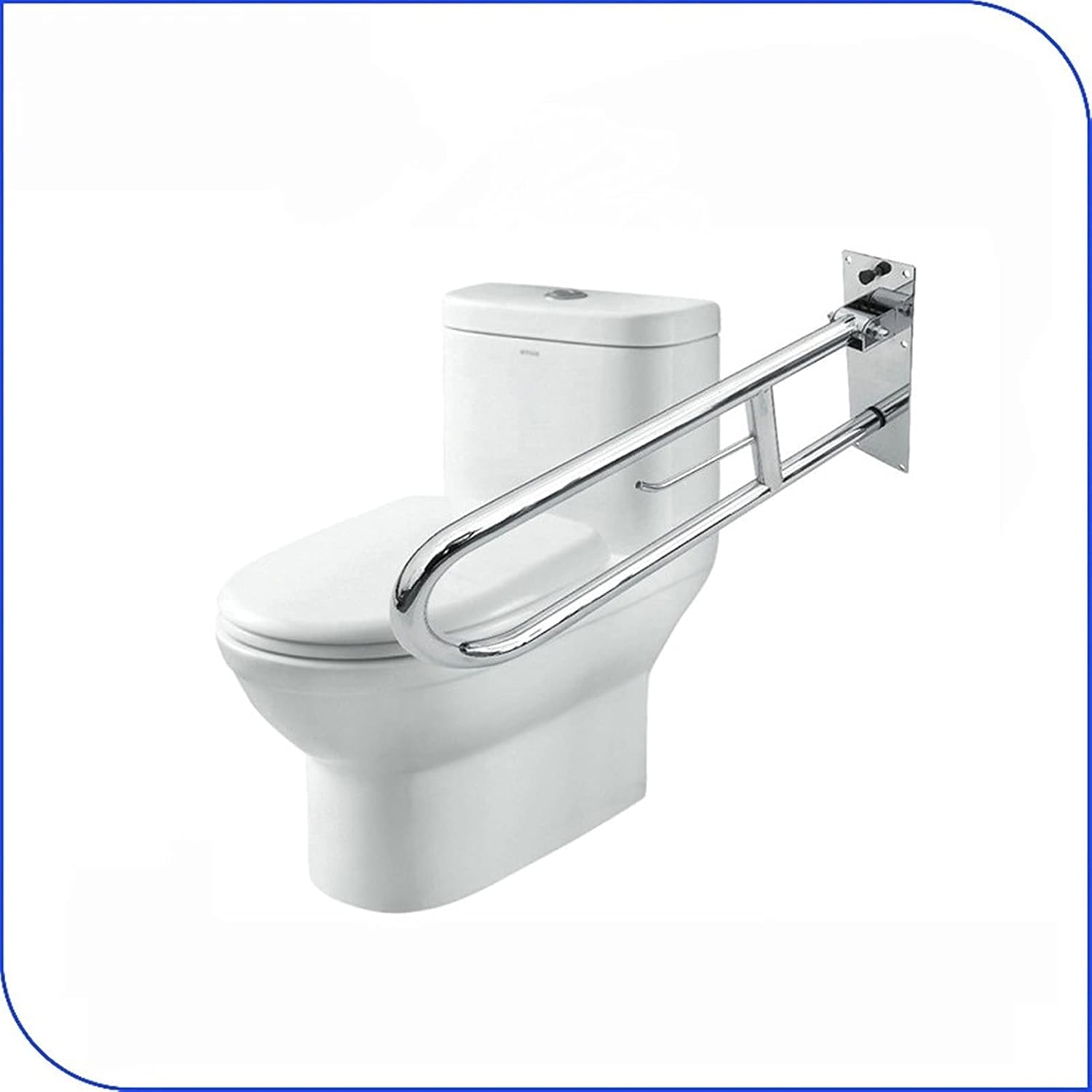 Shower Safety Grab Bar 24-Inch Stainless Steel Bathroom Safety Non-Slip Grab Bars, Foldable U-Shaped Toilet Grab Bars with Tissue Holders, Auxiliary Shower Handles for The Elderly/60Cm