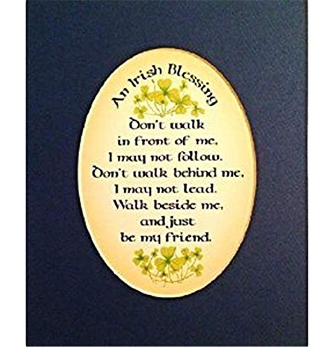 Charming "Friends Walk Blessing" Matted 8x10 Irish Print