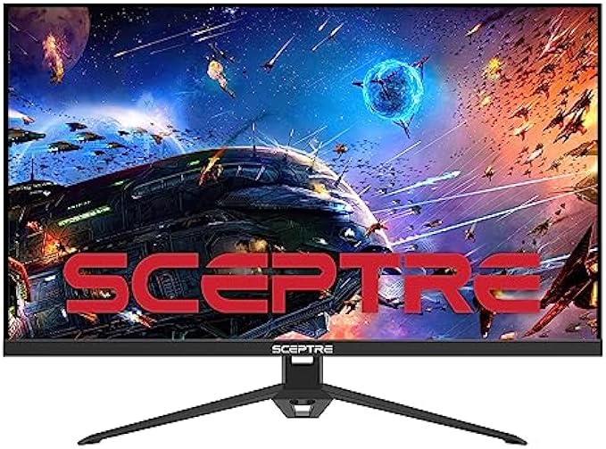 Sceptre 27-inch IPS Gaming Monitor up to 165Hz DisplayPort HDMI 300 Lux Build-in Speakers, Machine Black (E278B-FPT168)