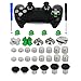 Magnetic Metal Bullet Buttons for PS4 Controller, YTTL Replacement Accessories Thumbsticks Thumb Grips Analog Stick + ABXY + D-pad for PS4 PS4 Slim/Pro games System Controller