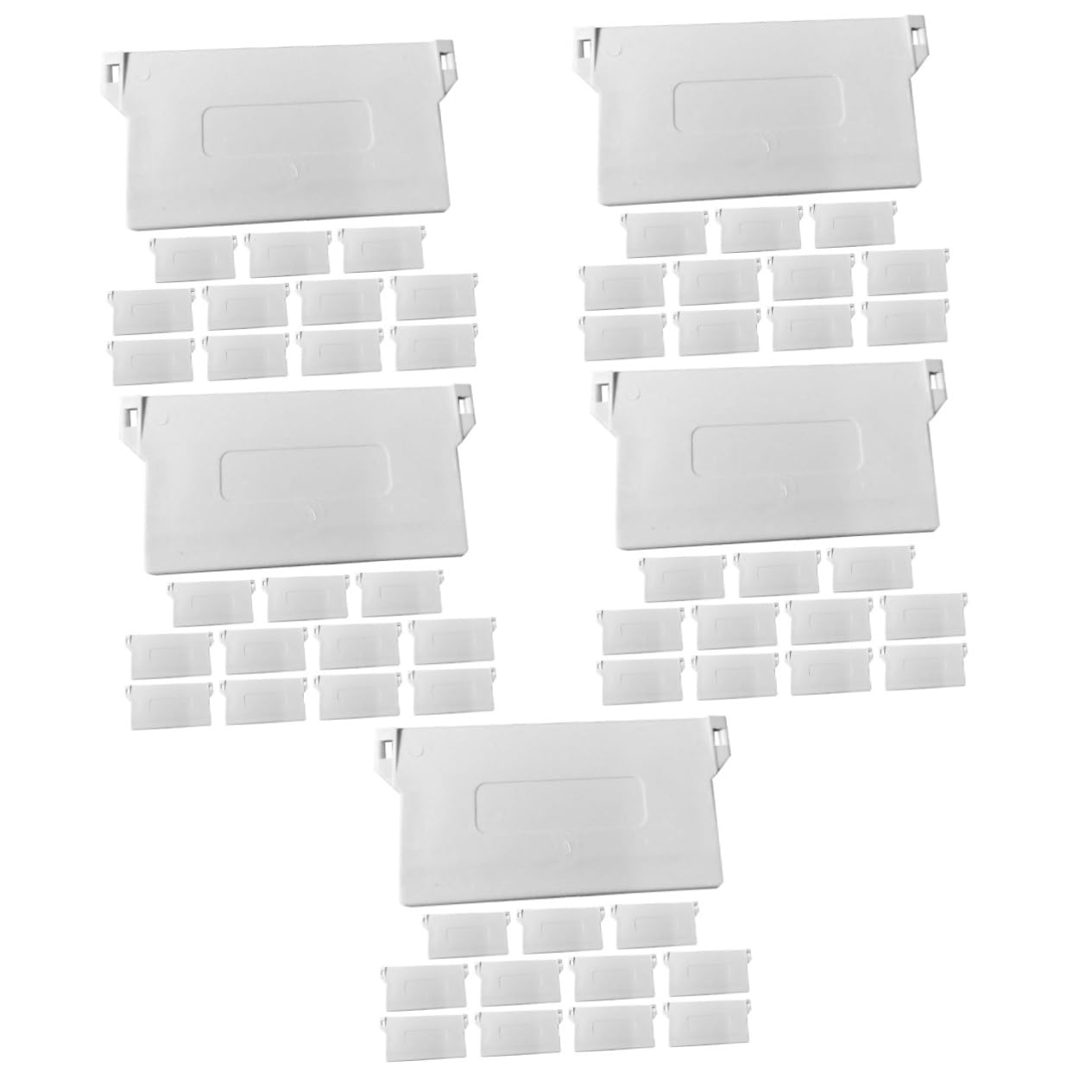 GOOHOCHY 60pcs Vertical Blind Replacement Weights Plastic Bottom Slats for Vertical Blinds Easy Installation for Home Use Living Rooms Bedrooms