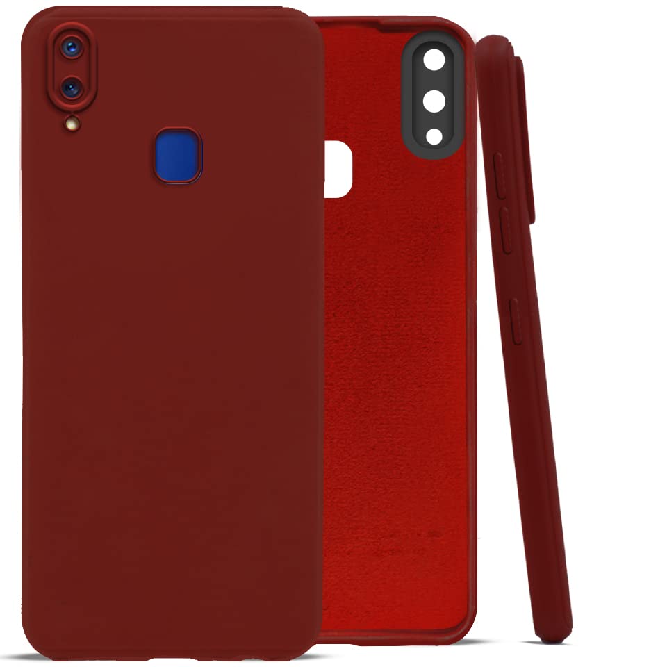 Image of Jkobi Back Cover Case for Vivo Y95 | Vivo Y93 | Vivo Y91 (Inside Fiber Cloth | Smooth Matte Finish | Elegant Professional Look |Red)