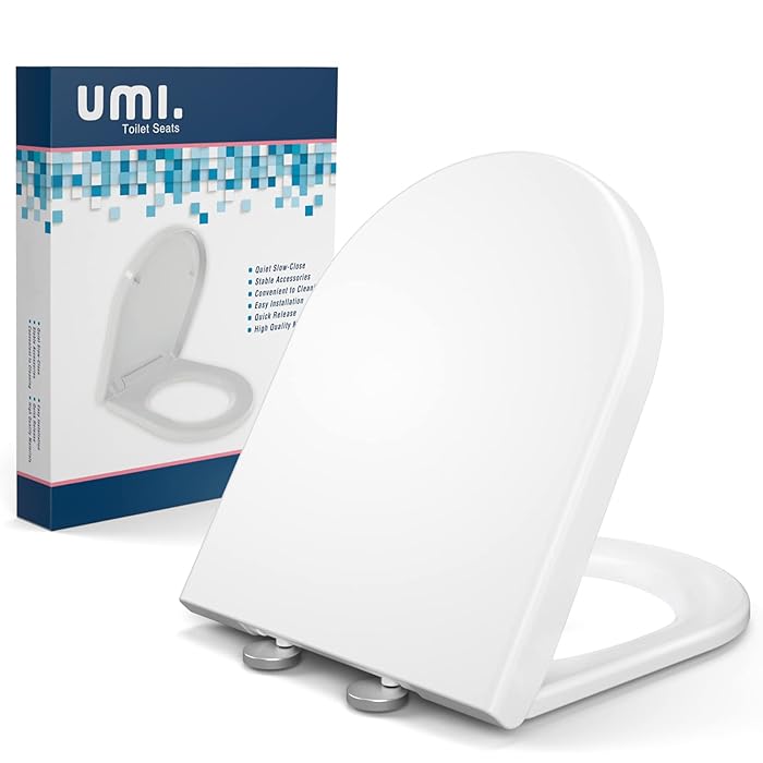 Buy Amazon Brand Umi D/U Shaped Toilet Seat, Soft Close Toilet Seat