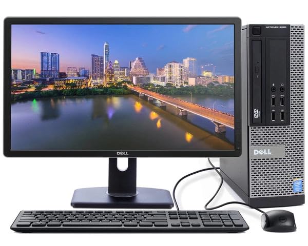 Odnowiony komputer stacjonarny, Intel i5, 16 GB RAM, 240 GB SSD, Windows 11 Pro, Wi-FI, 22-calowy monitor LCD, klawiatura i mysz, Open Office 2024, odnowiony, kompatybilny z komputerami