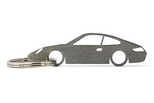 Boostnatics Silhouette Keychain Keyring for 911 (997) Key Fob