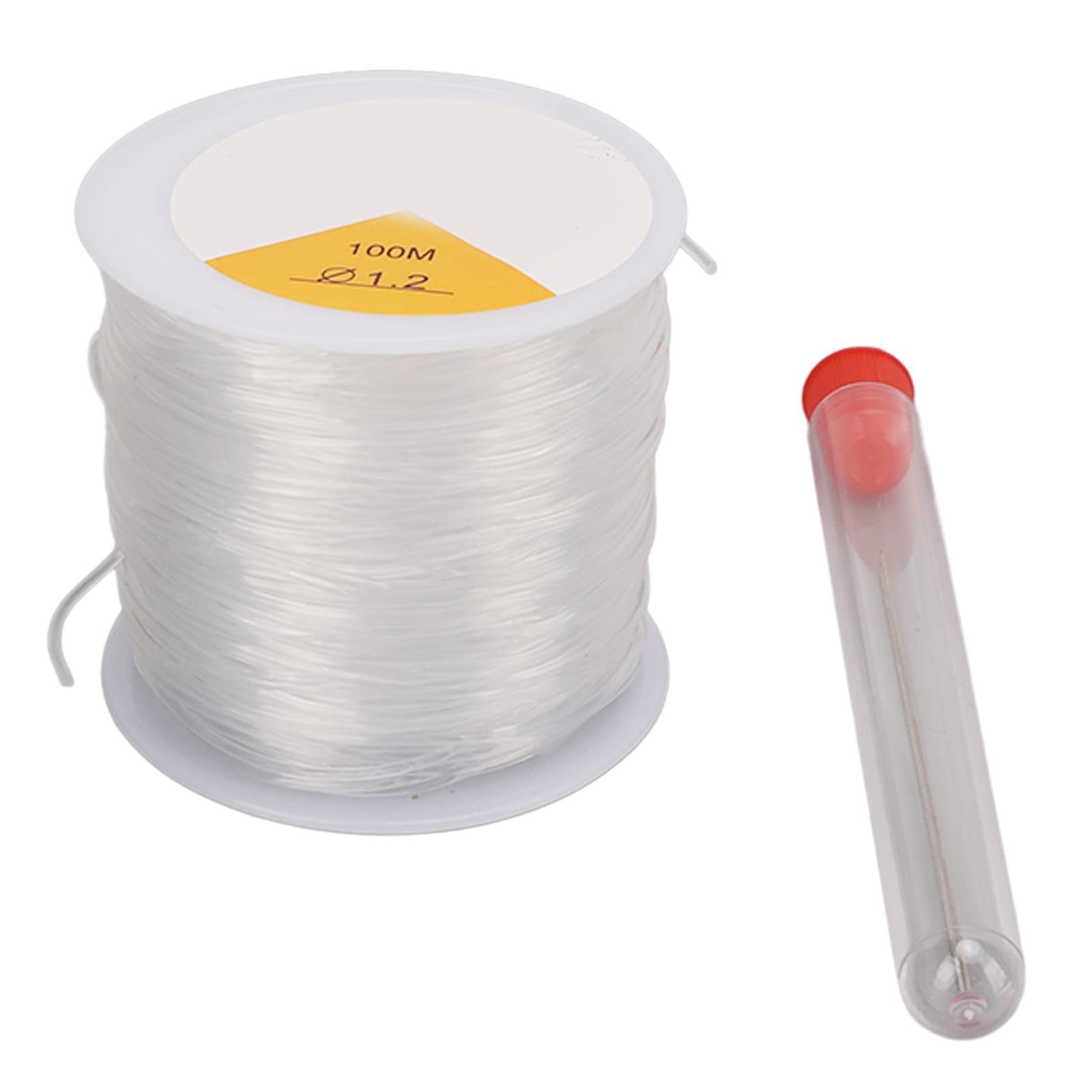 Cavo Elastico Trasparente 1,2 Mm Con 2 Aghi Per Perline – Kit Fai Da Te Per Bracciali E Collane - 2