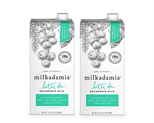 milkadamia Macadamia Milk, Latte Da Barista Blend - 32 Oz, 2 Count