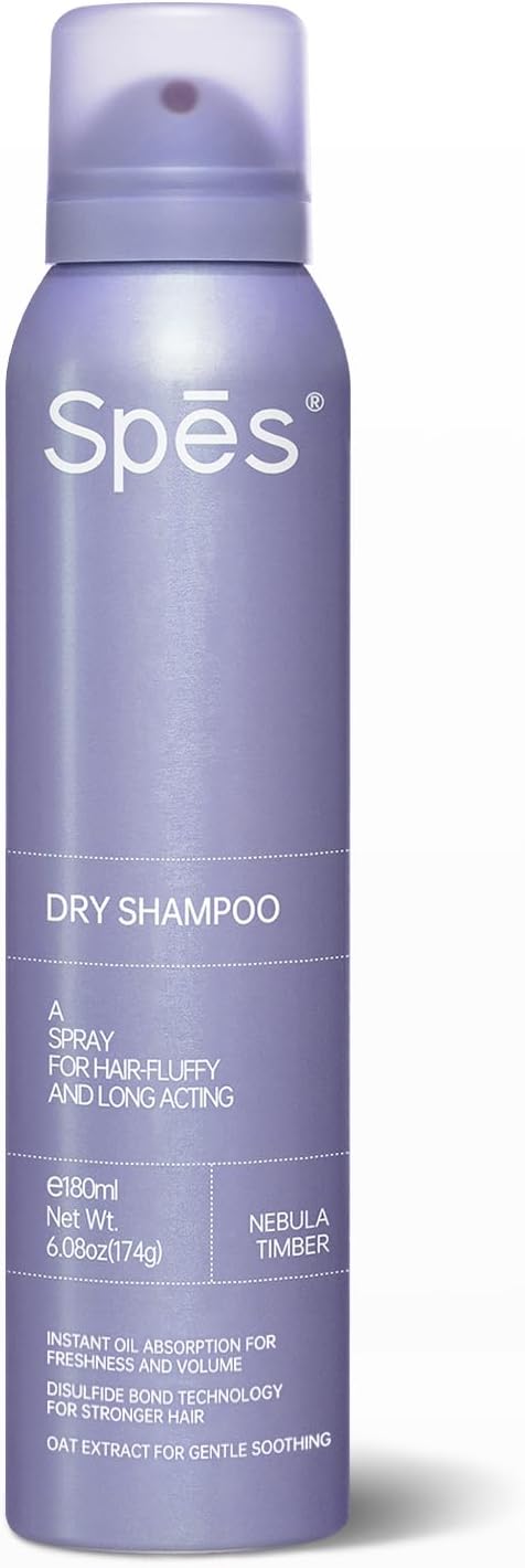 Spes Dry Shampoo for Women, Volumizing Dry Shampoo Leaves No White Residue, Absorbs oils, 72 Hours Long-lasting Oil Control, Refreshing and Non-Greasy Spray for All Hair Types,(6.08FL,Nebula Timber)