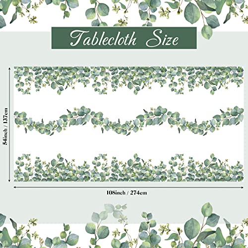 Nappe jetable vert sauge en plastique imperméable pour table rectangulaire