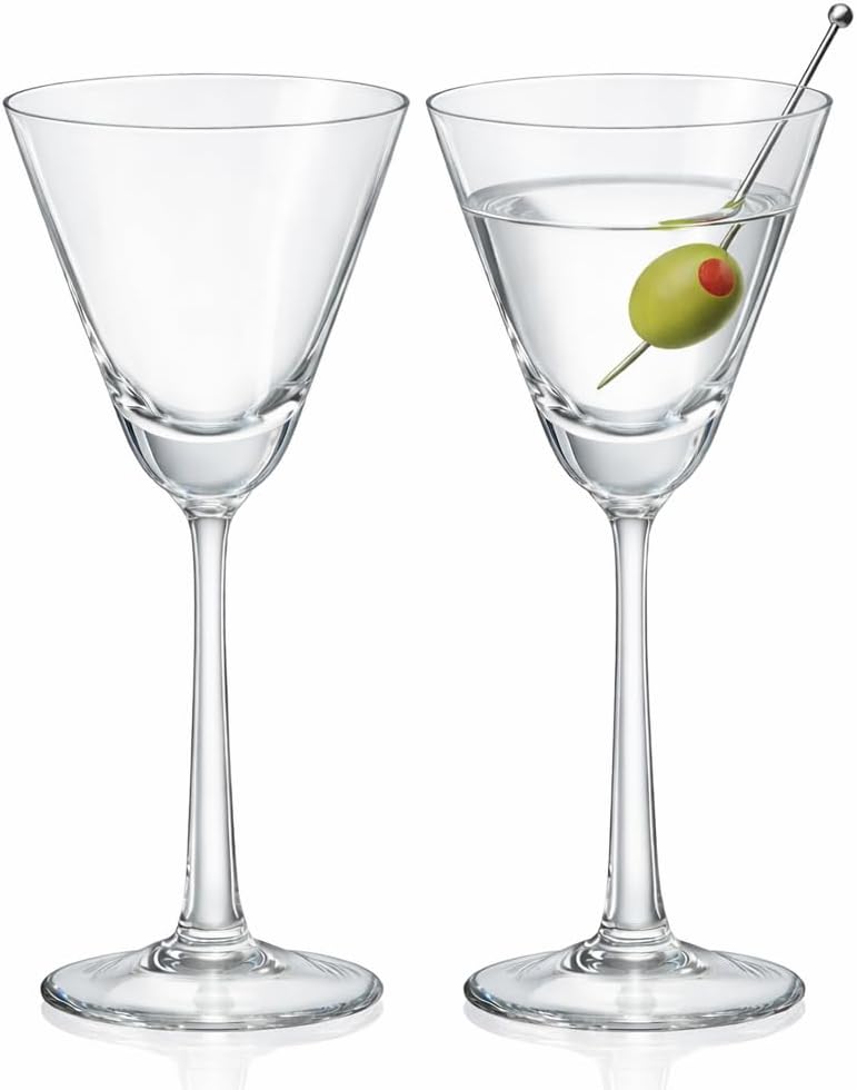 HISTORY COMPANY Bijou Petite Martini Glass – Crafted in Crystal, 2-Piece Set (Gift Box Collection)