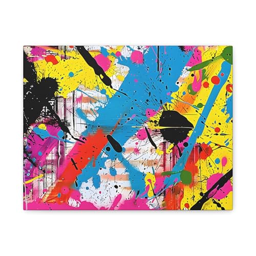 Vibrant Abstract Art Canvas, Bold Wall Decor, Modern Home Accent,