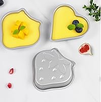 Vista 4 de Cabilock Molde para tartas en forma de fresa, bandeja para hornear antiadherente para hacer postres de pudín de gelatina