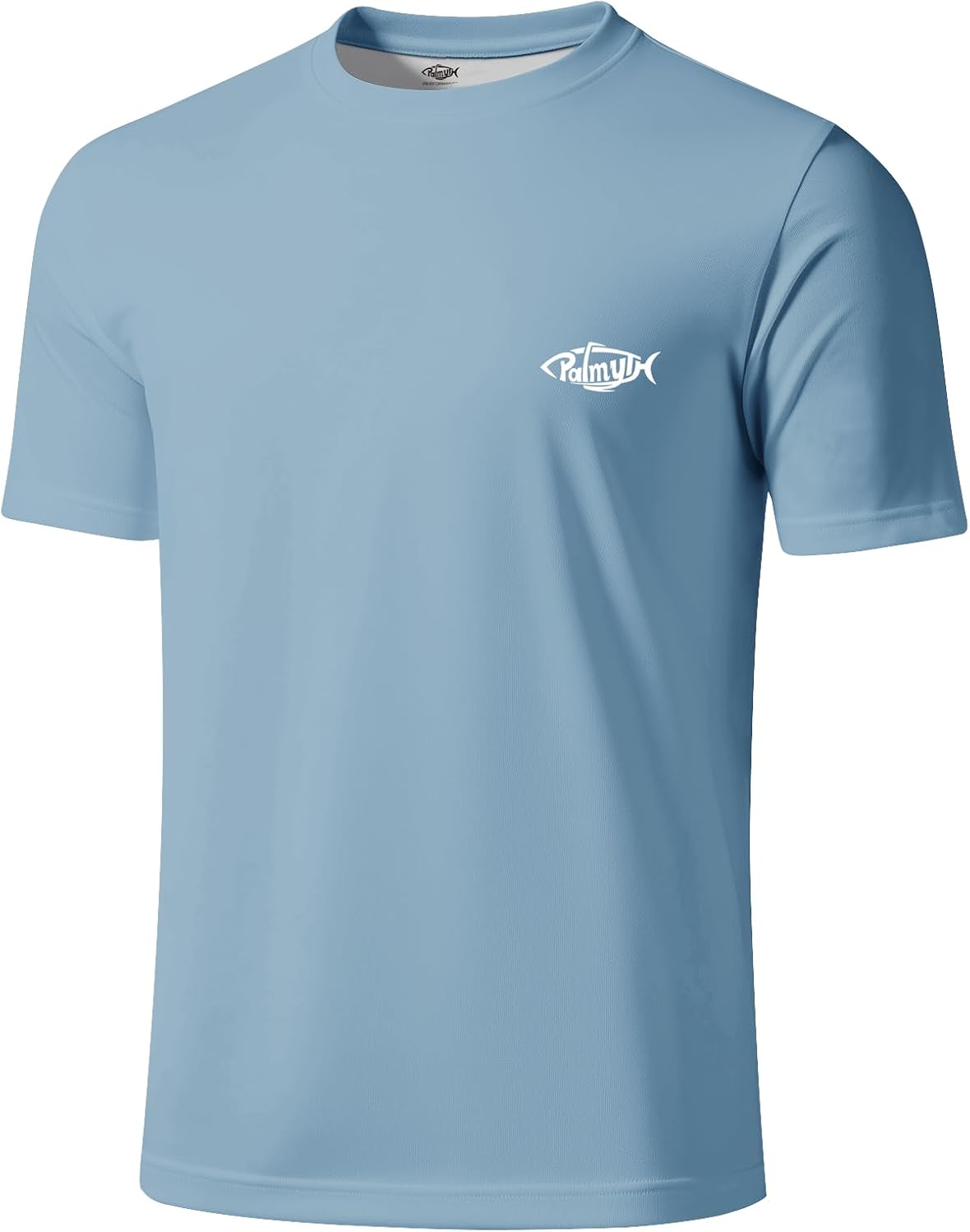 Palmyth Men's Fishing Shirt Short Sleeve Sun Protection UV UPF 50+ SPF T-Shirt
