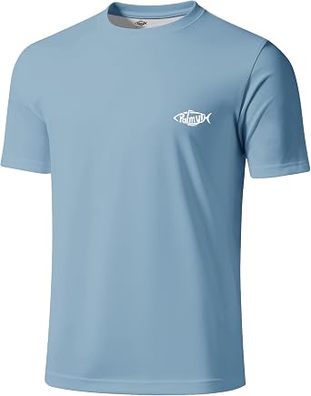 Palmyth Men's Fishing Shirt Short Sleeve Sun Protection UV UPF 50+ T-Shirt