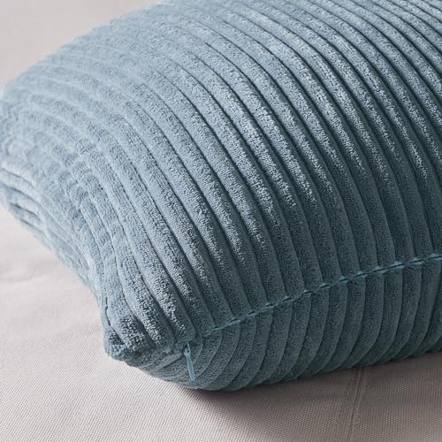 Image of Topfinel Decorative Throw Pillow Covers Cushion Cases, Set of 4 Soft Velvet Modern Double-Sided Designs, Mix and Match for Home Decor, Pillow Inserts Not Included (22x22 inch, Blue)