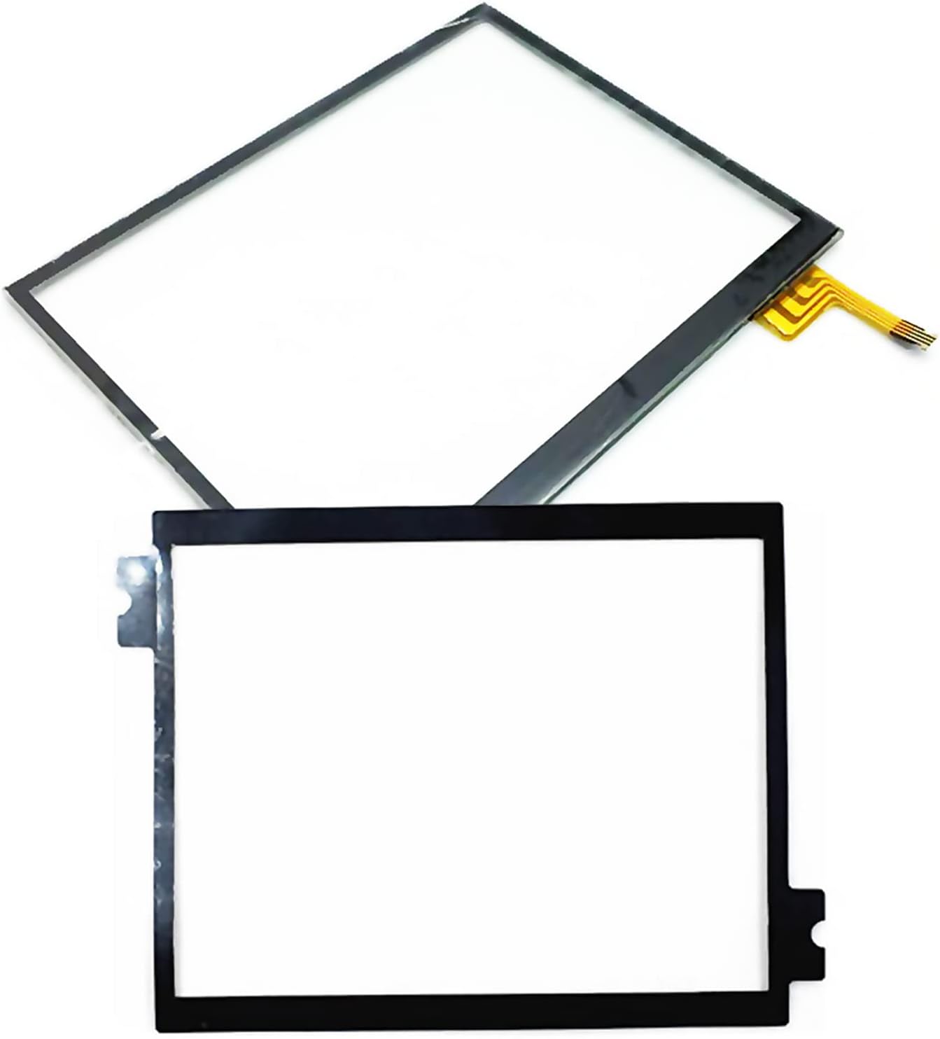 NDSL Touch Screen with Dust-proof Pad Tape Replacement, Compatible with for Nintendo DS NDS Lite Handheld Game Console, New Bottom Touchscreen + Sponge Double-Sided Adhesive Mat Fix Parts