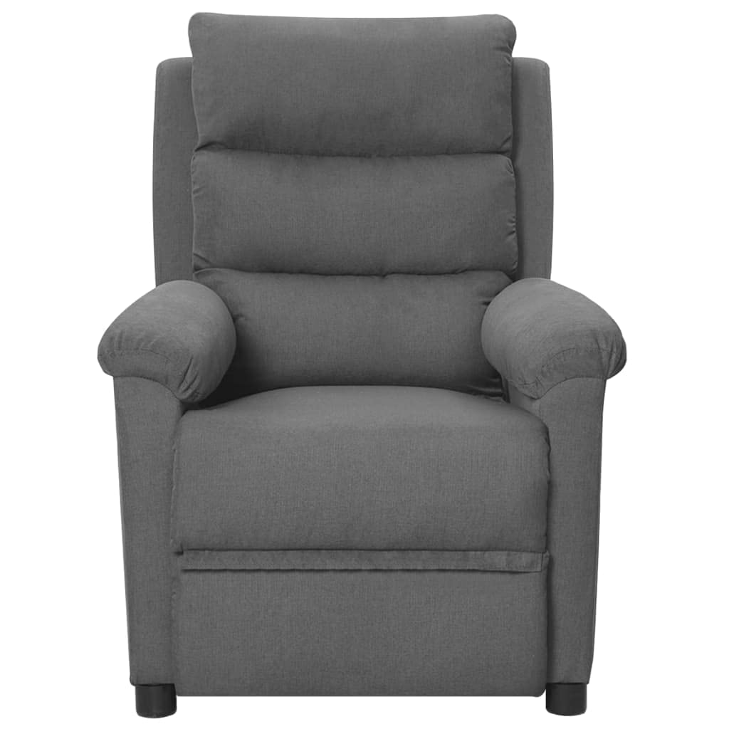 vidaXL Sillón Reclinable Silla Sofá Asiento Butaca Orejero Reposapiés Ajustable Sala de Estar Salón Oficina Muebles de Tela Gris Claro