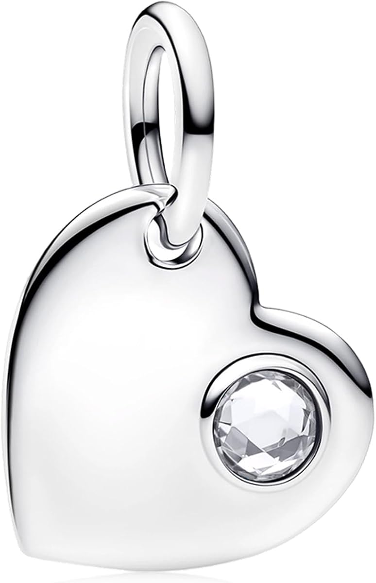 Abalorio de piedra natal, colgante de corazón con circonita cúbica, para aniversario, cumpleaños, día de la madre, San Valentín, Navidad, graduación, para ti, familia, mamá, amiga, novia, hermana, abuela