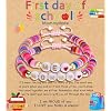 First Day of Preschool Bracelet Back to School Gifts for Kindergarten Preschool School Gift Mama and Mini Adjustable Mother Daughter Bracelets as Supplies for Girls to Relieve Study Anxiety