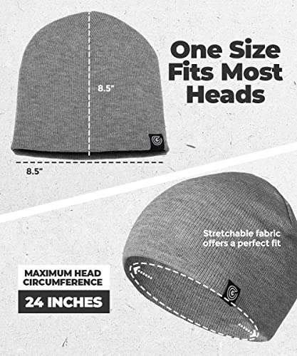 Original Beanie Cap - Soft Knit Beanie Hat - Warm And Durable (Light Heather Grey) #TOP4