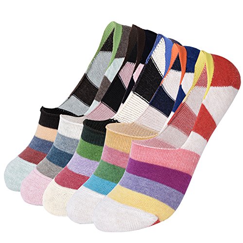 VBG VBIGER Women No Show Liner Socks No-slip Low Cut Casual Socks with Silicone Heel Grip