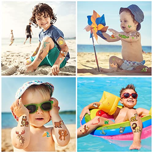 Tatoeage voor kinderen, 20 vellen dieren-tattoos, dieren-tattoos, tijdelijke tatoeages, zelfklevende tatoeages, kindertattoos, stickers voor safarifeestjes, kinderverjaardag, jongens en meisjes - Image 5