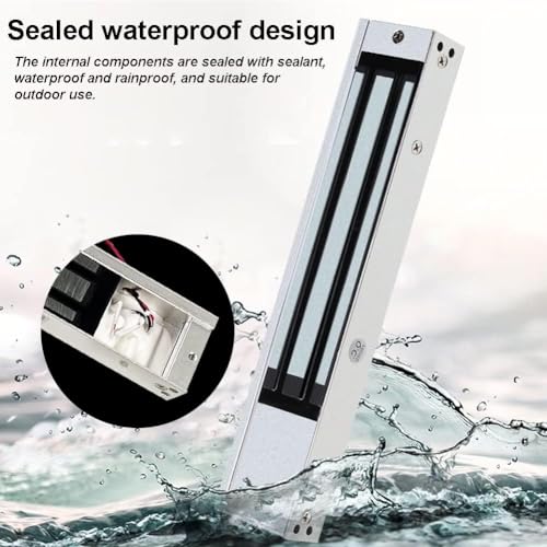 Elektrisches Magnetschloss, Gleichstrom, 12 V, 280 kg, Haltekraft, inkl. ZL-Halterung, für Heim-Sicherheitssystem, geeignet für Holz/Metall/Glastür