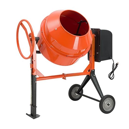SUNCOO 4/5HP Electric Concrete Cement Mixer 5 Cu Ft Mortar Mixing Stucco Seeds Portable Barrow Machine