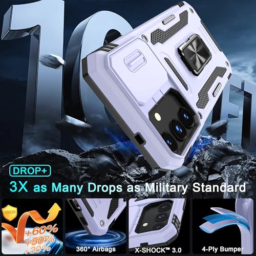 Coque Samsung S25 violet clair antichoc de qualité militaire avec protège écran - 4