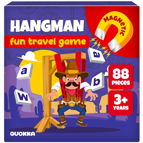 Image of QUOKKA Magnet Game for Kids 3-5 - Hangman Game Kids Ages 4-8 - Travel I Road Trip I Plane I Car Ride - Magnetic Toddler Travel Toys