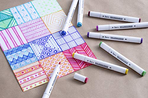 Darice Studio 71, Dual Tip, 24 Pieces Alcohol-Based Marker Set, Multicolor, Count #TOP4