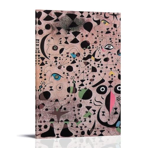 YYUEQIL Póster de Joan Miro El hermoso pájaro revelando arte impreso para pared, pintura para colgar fotos, decoración de dormitorio familiar, marco de regalo, 40 x 60 cm