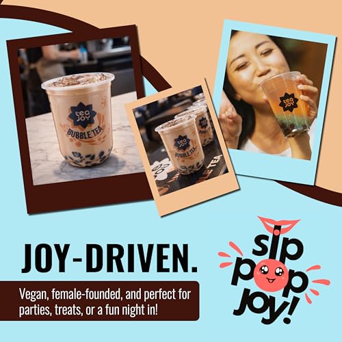 TeaJoy Authentic Bubble Tea Party Kit (10 Drinks) | Classic Milk Tea Powder & Instant Tapioca Pearls | Just Add Milk & Ice | Vegan & Dairy-Free | Bubble Tea Kit with Tapioca Pearls & Boba Straws - Image 5